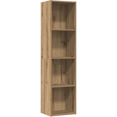 vidaXL Artisan Eichen Bücherregal - Wand- & Bodenmontage - Bücher & TV vidaXL Artisan Eichen Bücherregal - Wand- & Bodenmontage - Bücher & TV