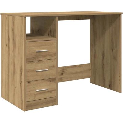 vidaXL Bureau Eikenhout - 102x76x50 cm - Modern, Duurzaam, Opbergen vidaXL Bureau Eikenhout - 102x76x50 cm - Modern, Duurzaam, Opbergen