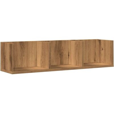 vidaXL Oak Wall Shelf - CD Storage - Shelve for CDs & DVDs vidaXL Oak Wall Shelf - CD Storage - Shelve for CDs & DVDs