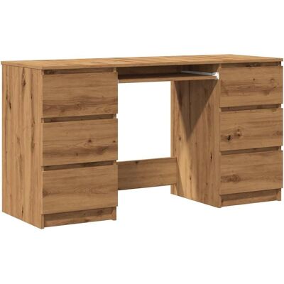 vidaXL Artisan Eichen Schreibtisch - 140cm - Computertisch - Arbeitsplatz vidaXL Artisan Eichen Schreibtisch - 140cm - Computertisch - Arbeitsplatz