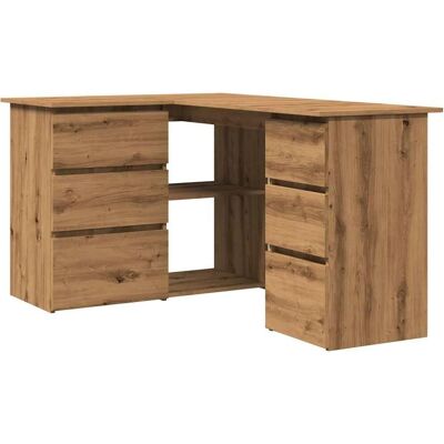 vidaXL Hoekbureau met eikenhout - 145x100x76 cm vidaXL Hoekbureau met eikenhout - 145x100x76 cm