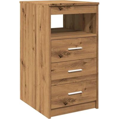 vidaXL Artisan Eichen Schubladenschrank - 40x50x76 cm - Holzwerkstoff vidaXL Artisan Eichen Schubladenschrank - 40x50x76 cm - Holzwerkstoff