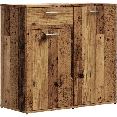 vidaXL Old Wood Sideboard - 80x36x75cm - Durable Engineered Wood vidaXL Old Wood Sideboard - 80x36x75cm - Durable Engineered Wood