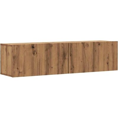 vidaXL Wandgemonteerd TV-meubel Artisan Eik 120x30x30 cm - Wandmeubel vidaXL Wandgemonteerd TV-meubel Artisan Eik 120x30x30 cm - Wandmeubel
