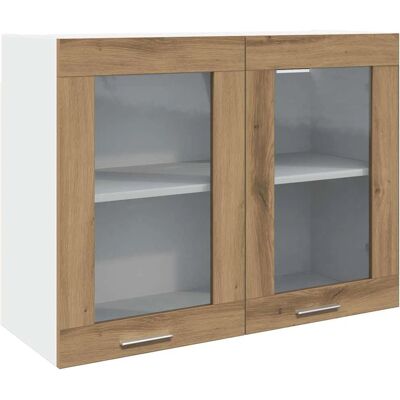 vidaXL Hängeglasschrank Artisan-Eiche - Wandmontage - Küchenschrank vidaXL Hängeglasschrank Artisan-Eiche - Wandmontage - Küchenschrank