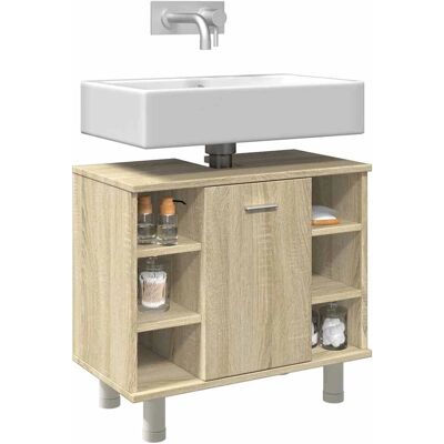 vidaXL Sonoma Eichen Badezimmer Schrank - Holzwerkstoff vidaXL Sonoma Eichen Badezimmer Schrank - Holzwerkstoff