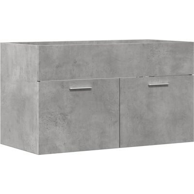 vidaXL Betonggrauer Waschtischunterschrank - 80x38,5x46 cm vidaXL Betonggrauer Waschtischunterschrank - 80x38,5x46 cm