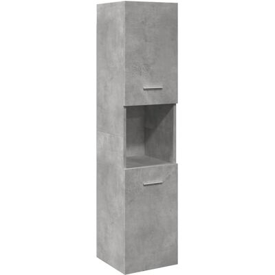 vidaXL Badezimmerschrank, Bad Hängeschrank Betongrau 30x30x130 cm - Badezimmeraufbewahrung vidaXL Badezimmerschrank, Bad Hängeschrank Betongrau 30x30x130 cm - Badezimmeraufbewahrung