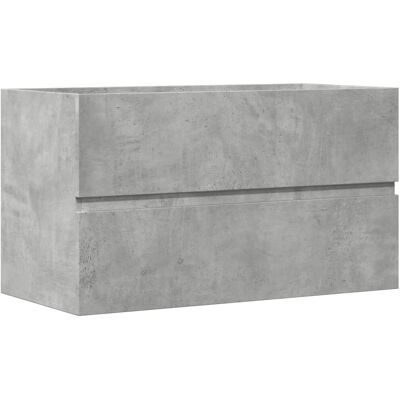 vidaXL Vaskeskab Betongrå 90x38,5x45 cm Træbaseret materiale - Vaskeskab vidaXL Vaskeskab Betongrå 90x38,5x45 cm Træbaseret materiale - Vaskeskab