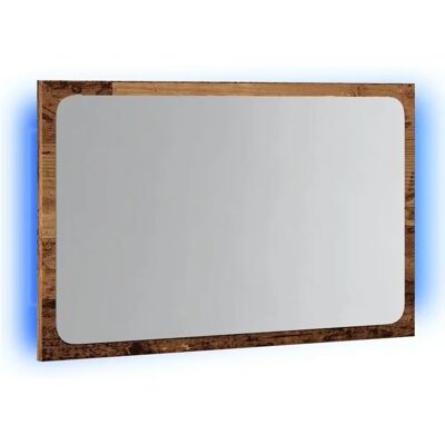 vidaXL LED łazienkowe lustro - Stare drewno - 60x8,5x38 cm - Lustro łazienkowe vidaXL LED łazienkowe lustro - Stare drewno - 60x8,5x38 cm - Lustro łazienkowe