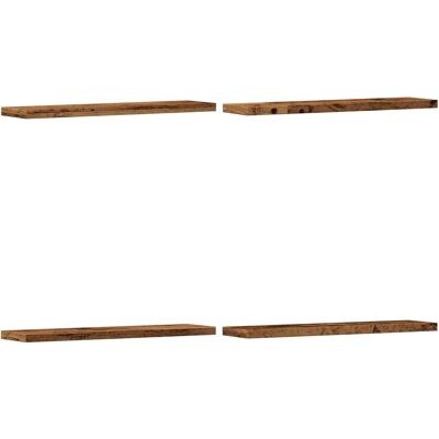 vidaXL Étagères Murales Bois Ancien 4 pcs - Étagères vidaXL Étagères Murales Bois Ancien 4 pcs - Étagères