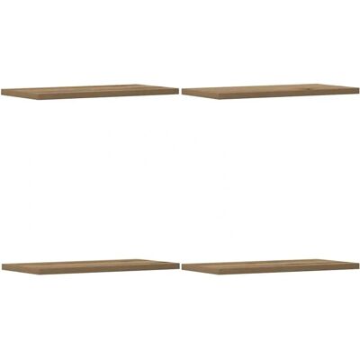 vidaXL Étagères Murales 4 pcs Chêne Artisanal Bois Stratifié - Étagères Murales vidaXL Étagères Murales 4 pcs Chêne Artisanal Bois Stratifié - Étagères Murales