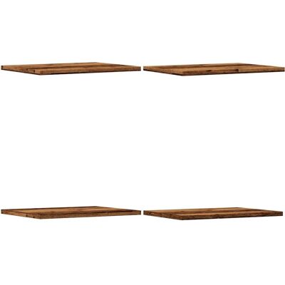 vidaXL Ensemble de 4 Étagères Flottantes en Bois Ancien vidaXL Ensemble de 4 Étagères Flottantes en Bois Ancien