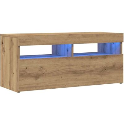 vidaXL TV-Schrank mit LED-Leuchten Artisan Eiche - Fernsehtyp vidaXL TV-Schrank mit LED-Leuchten Artisan Eiche - Fernsehtyp