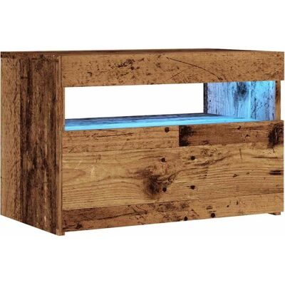 vidaXL TV-Möbel mit LED-Lichtern Alt Holz 60x35x40 cm vidaXL TV-Möbel mit LED-Lichtern Alt Holz 60x35x40 cm