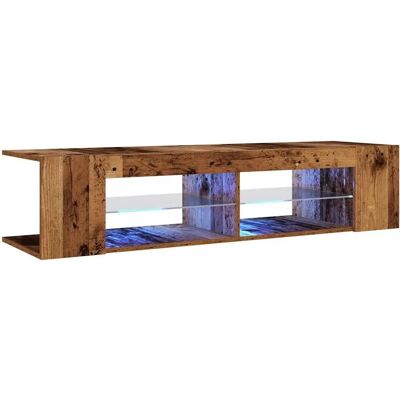 vidaXL Altholz TV-Schrank mit LED-Leuchten - TV Schrank vidaXL Altholz TV-Schrank mit LED-Leuchten - TV Schrank