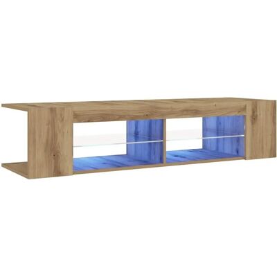 vidaXL TV-Schrank mit LED-Leuchten Artisan-Eiche - 135x39x30 cm - TV Schrank vidaXL TV-Schrank mit LED-Leuchten Artisan-Eiche - 135x39x30 cm - TV Schrank
