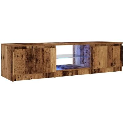 Meuble TV en Bois Ancien avec LED - 140x40x35,5 cm - Meuble TV - Publicité Meuble TV en Bois Ancien avec LED - 140x40x35,5 cm - Meuble TV - Publicité