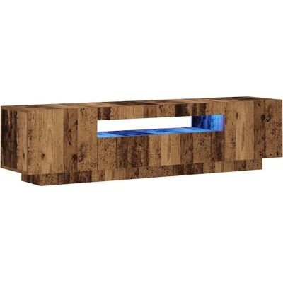 vidaXL TV-Schrank mit LED-Leuchten - Altholz vidaXL TV-Schrank mit LED-Leuchten - Altholz