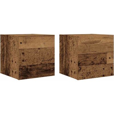 vidaXL Wandmontierter TV-Schrank aus Alt-Holz 2 Stück - TV Schrank vidaXL Wandmontierter TV-Schrank aus Alt-Holz 2 Stück - TV Schrank