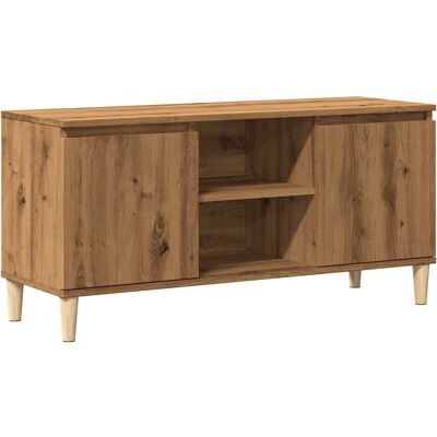 vidaXL Massief houten TV-meubel - 102x35x50 cm vidaXL Massief houten TV-meubel - 102x35x50 cm