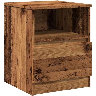vidaXL Old Wood Nightstand - Engineered Wood - 40x40x50 cm - Nightstand vidaXL Old Wood Nightstand - Engineered Wood - 40x40x50 cm - Nightstand