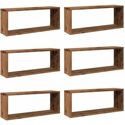 vidaXL Alte Holz 6 Stück Wandregale Fliegende Regal - Wandregale vidaXL Alte Holz 6 Stück Wandregale Fliegende Regal - Wandregale