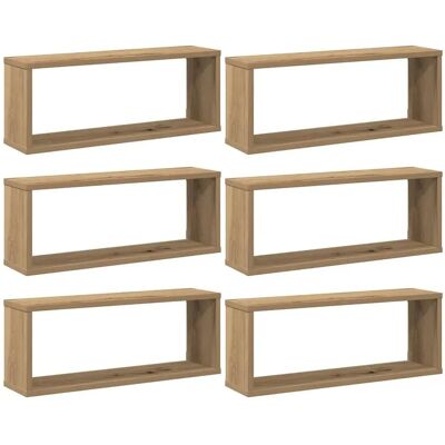 vidaXL Artisan Eiche Wandregale 6 Stk - Wandregale vidaXL Artisan Eiche Wandregale 6 Stk - Wandregale