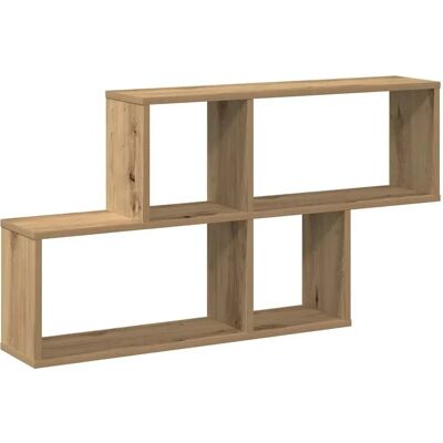 Étagère murale vidaXL en chêne - Rayonnage de rangement suspendu - 100x18x53 cm - Publicité Étagère murale vidaXL en chêne - Rayonnage de rangement suspendu - 100x18x53 cm - Publicité