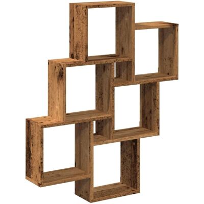 vidaXL Wandkubenregal Alt Holz 78x15x93 cm Engineered Wood - Wandregal vidaXL Wandkubenregal Alt Holz 78x15x93 cm Engineered Wood - Wandregal