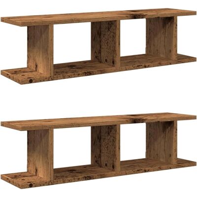 vidaXL Wall Shelf Old Wood 90x18x20 cm - Wall Shelf vidaXL Wall Shelf Old Wood 90x18x20 cm - Wall Shelf