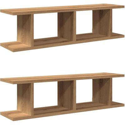 vidaXL Artisan Oak Wall Shelf 90x18x20 cm - Wall Type vidaXL Artisan Oak Wall Shelf 90x18x20 cm - Wall Type