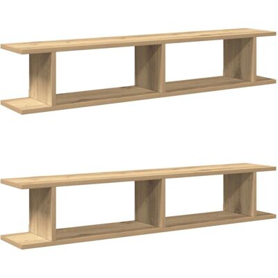vidaXL 856603 Wooden Wall Shelf - Wall-Mounted Shelf for Storage & Display vidaXL 856603 Wooden Wall Shelf - Wall-Mounted Shelf for Storage & Display
