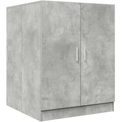 vidaXL Armoire de lave-linge gris béton - Armoire avec 1 porte vidaXL Armoire de lave-linge gris béton - Armoire avec 1 porte