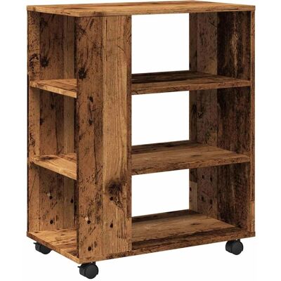 vidaXL Altes Holz Rollschrank - Beistelltisch für Büro vidaXL Altes Holz Rollschrank - Beistelltisch für Büro
