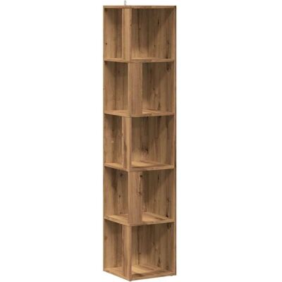 vidaXL Eckregal Artisan-Eiche Holzwerkstoff 33x33x165 cm - Eckschrank vidaXL Eckregal Artisan-Eiche Holzwerkstoff 33x33x165 cm - Eckschrank