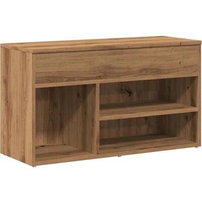 vidaXL Artisan Oak Shoe Bench - 80x30x45 cm Shoe Organizer Rack Hall Bench vidaXL Artisan Oak Shoe Bench - 80x30x45 cm Shoe Organizer Rack Hall Bench