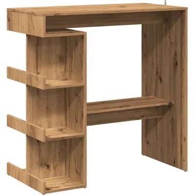 vidaXL Bar Table with Storage Rack - Bar High Table Pub Table - Artisan Oak vidaXL Bar Table with Storage Rack - Bar High Table Pub Table - Artisan Oak