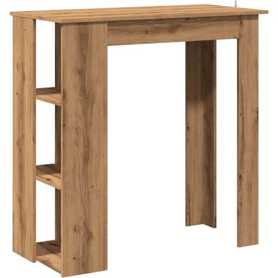 vidaXL Artisan Oak Bar Table with Shelf - Bar Type vidaXL Artisan Oak Bar Table with Shelf - Bar Type