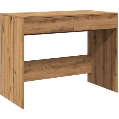 Bureau en chêne artisanal vidaXL - Grande bureau en bois d'ingénierie - Publicité Bureau en chêne artisanal vidaXL - Grande bureau en bois d'ingénierie - Publicité