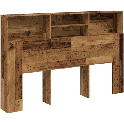 vidaXL Hoofdbordkast met Opbergruimte - Oud Hout Slaapkamer Boekenkast vidaXL Hoofdbordkast met Opbergruimte - Oud Hout Slaapkamer Boekenkast