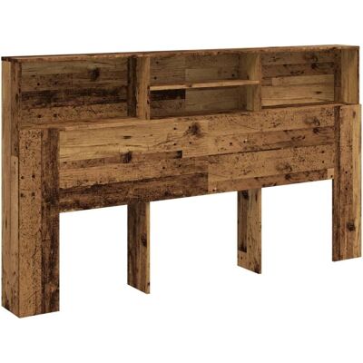 vidaXL Bett-Kopfteil Mit Ablagen - Altholz - 180x19x103,5 cm - Kopfteil mit Stauraum vidaXL Bett-Kopfteil Mit Ablagen - Altholz - 180x19x103,5 cm - Kopfteil mit Stauraum