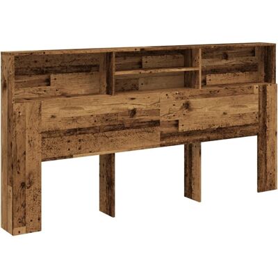 vidaXL Kopfteil mit Ablagen - Altholz - 200x19x103,5 cm vidaXL Kopfteil mit Ablagen - Altholz - 200x19x103,5 cm