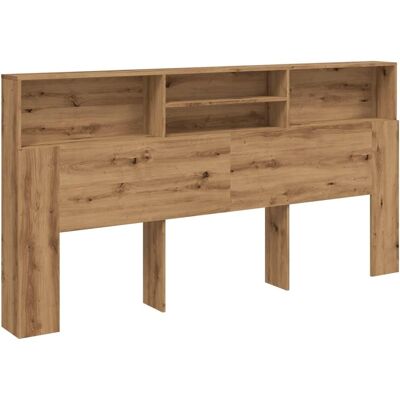vidaXL Kopfteil-Regal Eichenholz - Stauraum Kopfteil - Schlafzimmermöbel vidaXL Kopfteil-Regal Eichenholz - Stauraum Kopfteil - Schlafzimmermöbel
