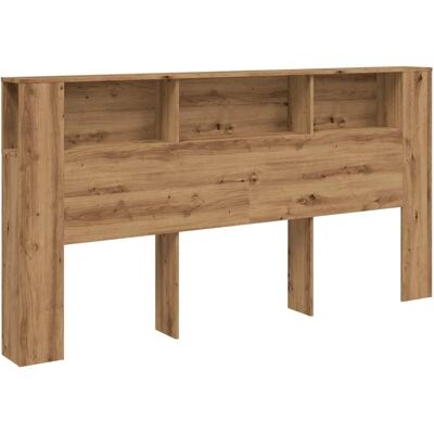 vidaXL Kopfteil Mit Ablagen - Eiche - 200x18.5x102.5 cm vidaXL Kopfteil Mit Ablagen - Eiche - 200x18.5x102.5 cm
