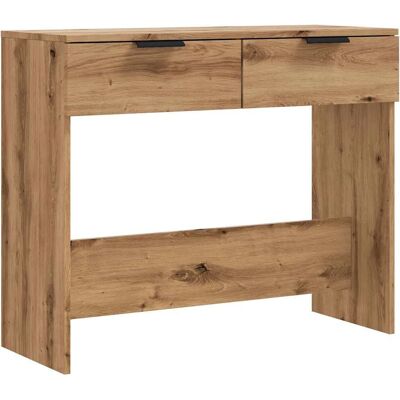 vidaXL Artisan Eiken Console Tafel 90x36x75 cm - Bijzettafel vidaXL Artisan Eiken Console Tafel 90x36x75 cm - Bijzettafel