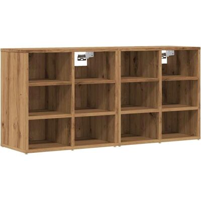 vidaXL Old Wood 2 pcs Shoe Cabinets - Shoe Storage vidaXL Old Wood 2 pcs Shoe Cabinets - Shoe Storage
