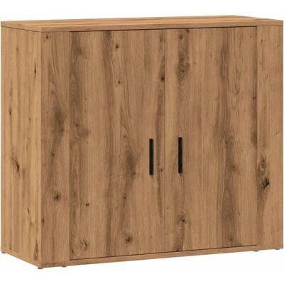 vidaXL Eichen Dressoir - 80x33x70 cm - Spanplatte - Wohnzimmermöbel vidaXL Eichen Dressoir - 80x33x70 cm - Spanplatte - Wohnzimmermöbel