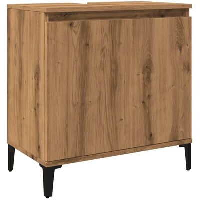 vidaXL Eg skabsfrynk - 58x33x60 cm badeværelsesopbevaring vidaXL Eg skabsfrynk - 58x33x60 cm badeværelsesopbevaring