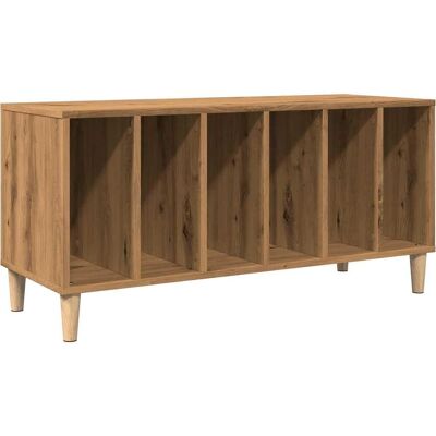 vidaXL Pladeskab i eg - Vinylopbevaring - 100x38x48 cm vidaXL Pladeskab i eg - Vinylopbevaring - 100x38x48 cm